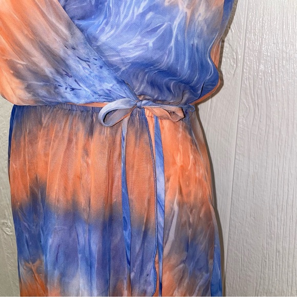 Paper Doll Dress! Size Medium! Evening Cocktail Party Hi-Lo Pastel Watercolor - Picture 3 of 16